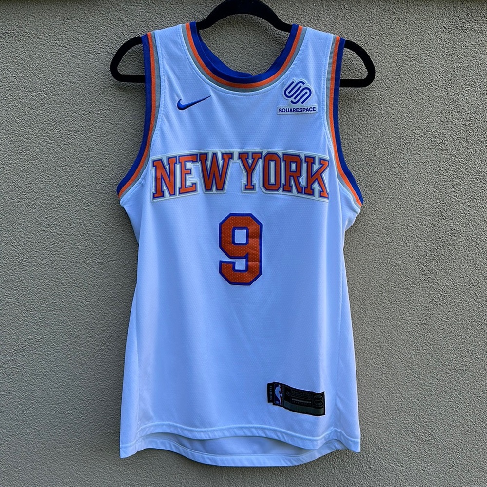 Nike 🔥 New York Knicks RJ Barrett # 9 Basketball Jersey Sewn on Letters Sz 48